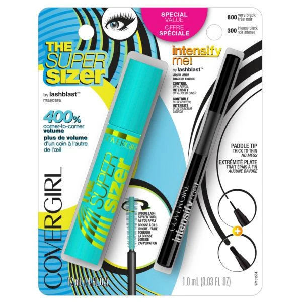 商品Covergirl|Super Sizer Mascara and Intensify Me! Eye Liner,价格¥109,第1张图片