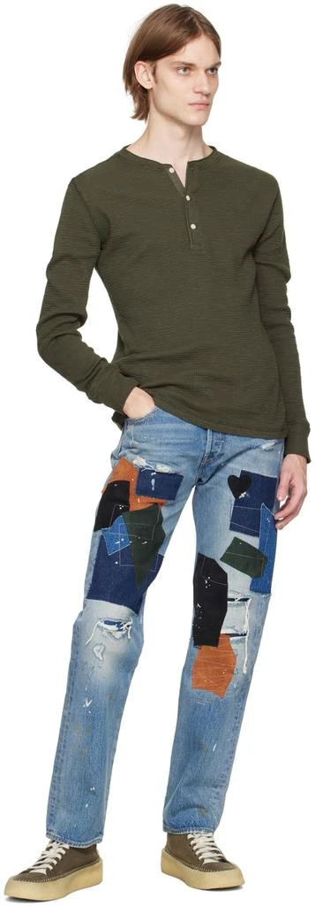 商品Levi's|Indigo 501 '93 Patchwork Jeans,价格¥981,第4张图片详细描述
