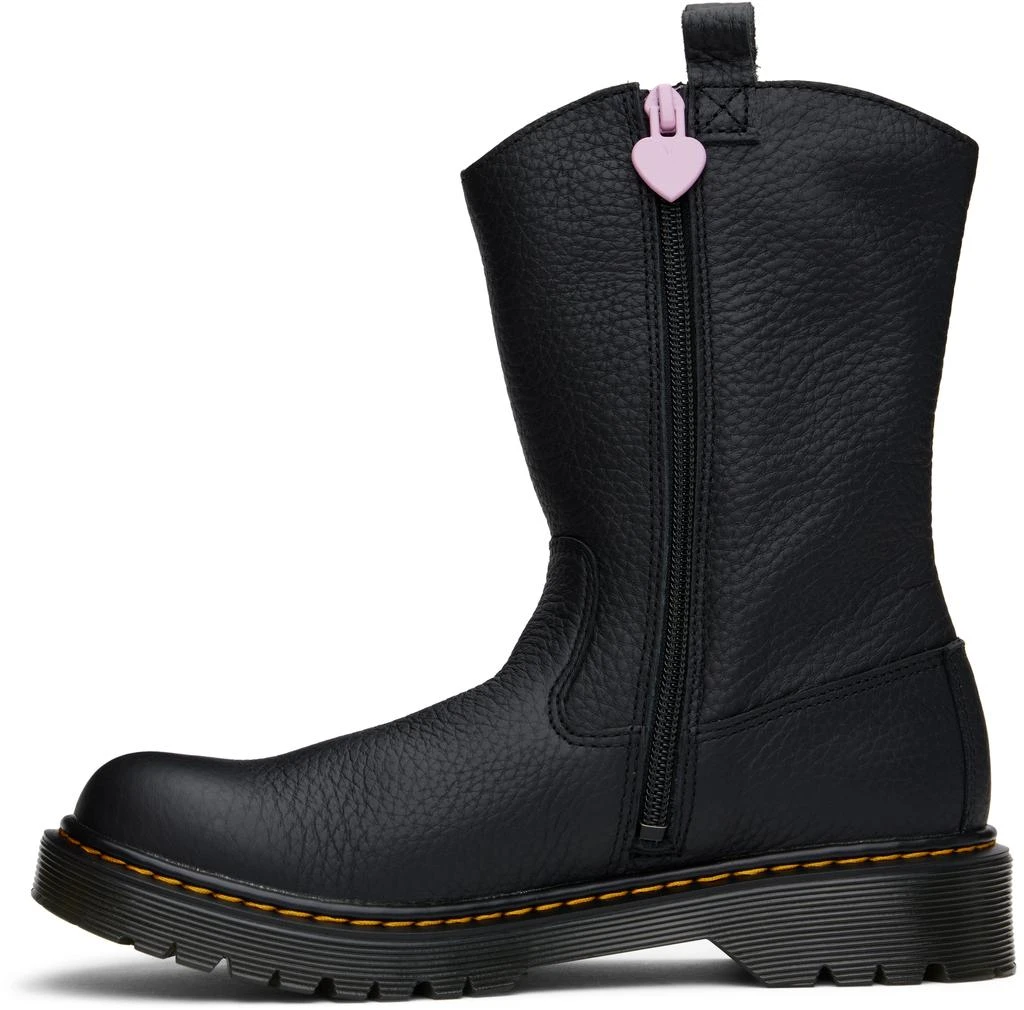 商品Dr. Martens|Big Kids Black Heart Nappa Leather Pull-On Boots,价格¥756,第3张图片详细描述