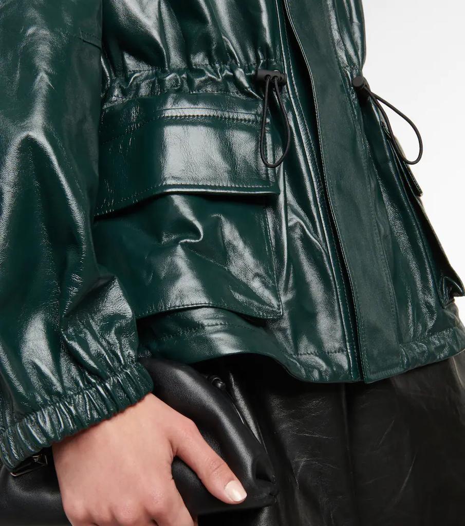 Hooded leather jacket商品第5张图片规格展示