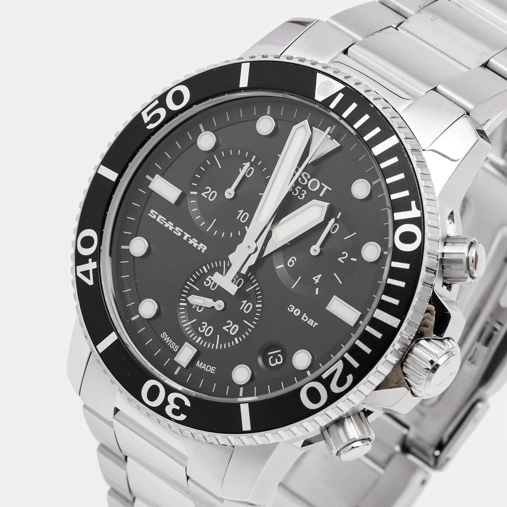 商品[二手商品] Tissot|Tissot Black Stinless Steel Seastar 1000 T120.417.11.051.00 Men's Wristwatch 45.50 mm,价格¥1965,第2张图片详细描述