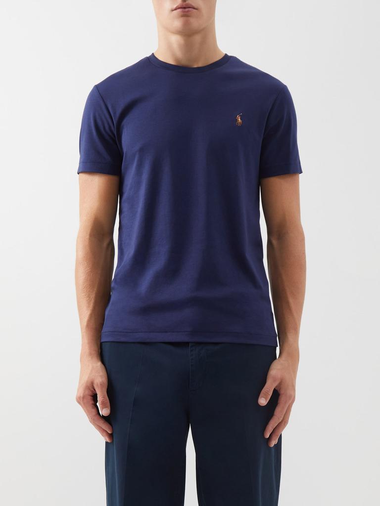 商品Ralph Lauren|Polo-embroidered cotton-jersey T-shirt,价格¥661,第1张图片