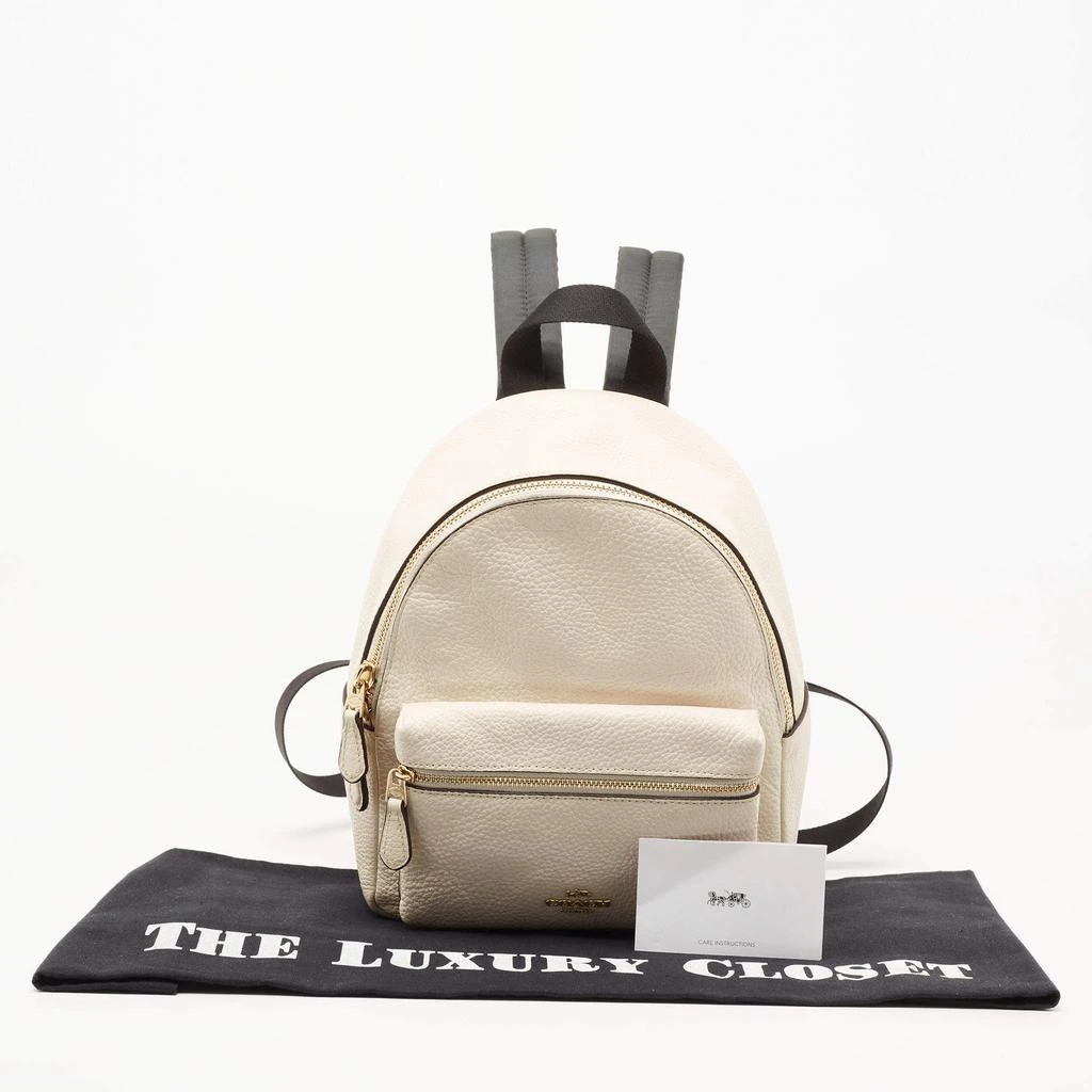 Coach Off White/Black Leather and Nylon Mini Charlie Backpack   商品