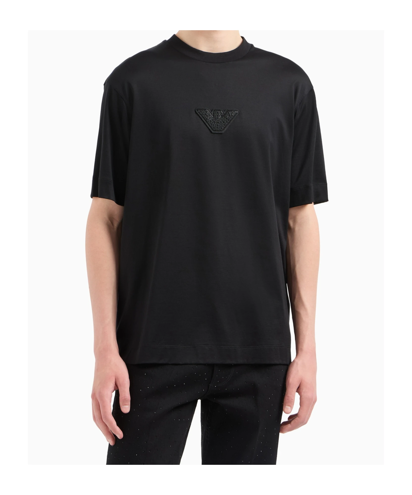 商品【商品预售7天】 Emporio Armani|Emporio Armani 男士T恤 EM001493AF10017UC001 黑色,价格¥1035,第3张图片详细描述