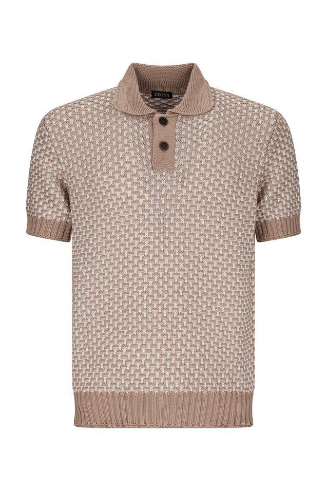 e*i様 *p(R)ojectR® Knit Polo Shirt Zegna Zegna Short Sleeved Knitted Polo Shirt - Polo Shirts