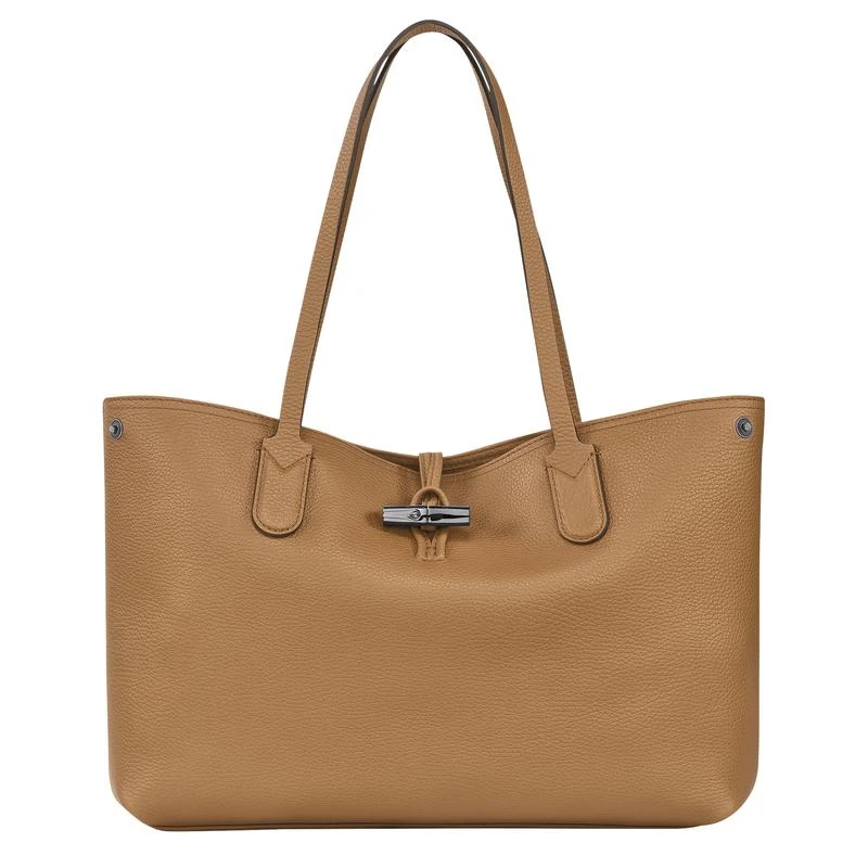 商品Longchamp|珑骧 Le Roseau系列大号女士棕色皮革单肩包 L2686968026,价格¥4710,第1张图片