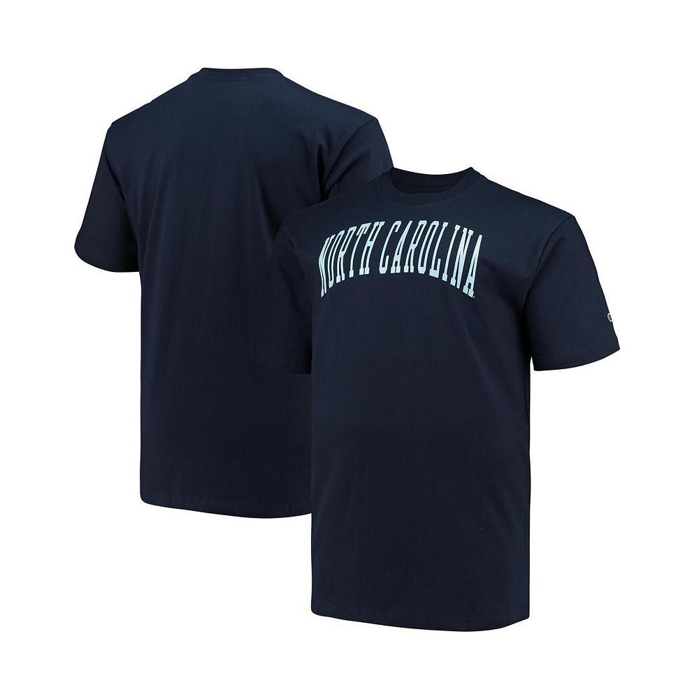 商品CHAMPION|Men's Navy North Carolina Tar Heels Big and Tall Arch Team Logo T-shirt,价格¥216,第1张图片