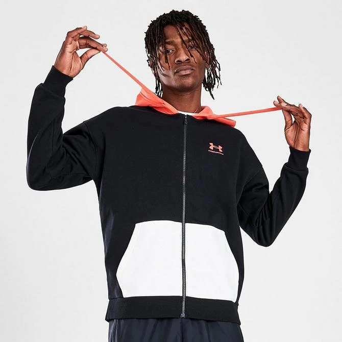 商品Under Armour|Men's Under Armour Rival Fleece Colorblock Full-Zip Hoodie,价格¥370,第3张图片详细描述