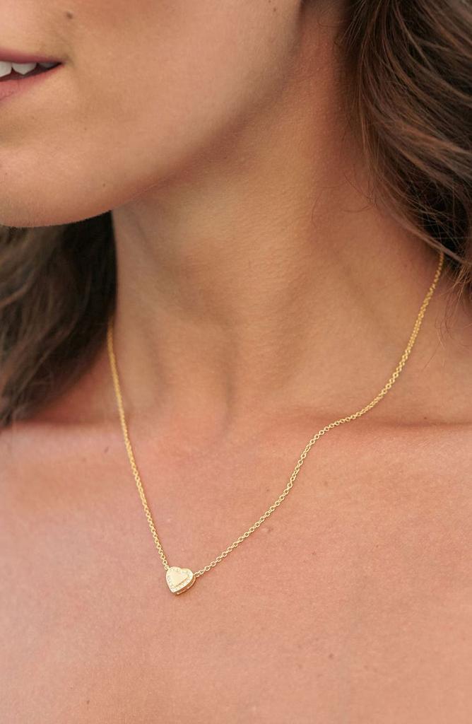 18K Gold Vermeil CZ Heart Necklace商品第2张图片规格展示