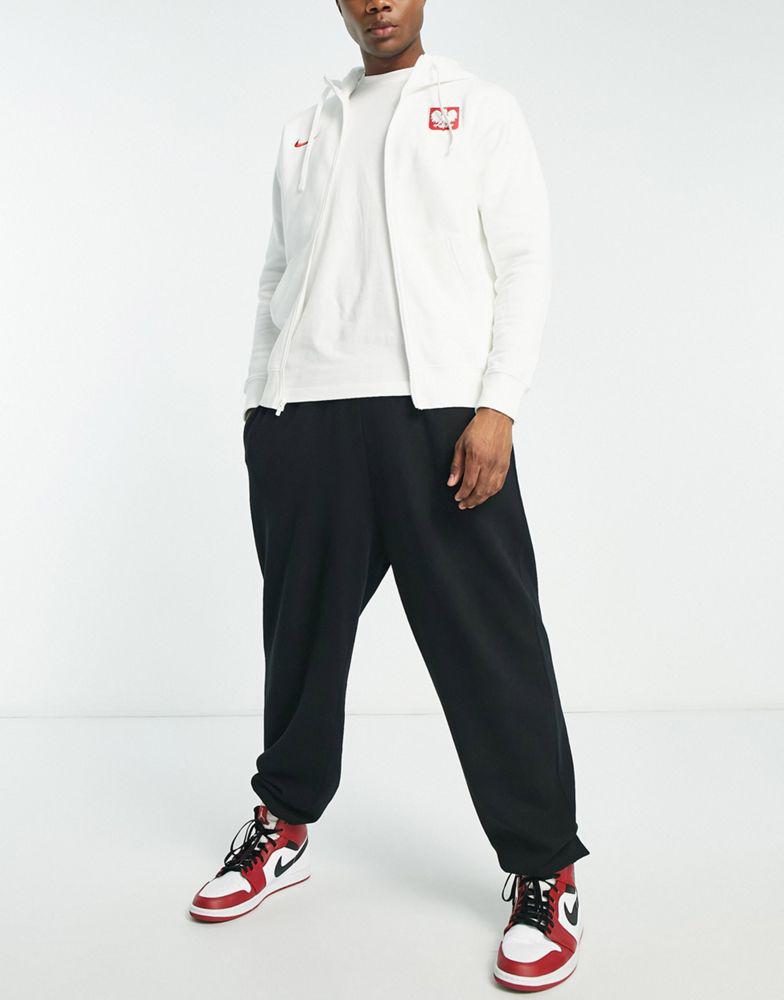 Nike Football World Cup 2022 Poland unisex zip through hoodie in white商品第3张图片规格展示