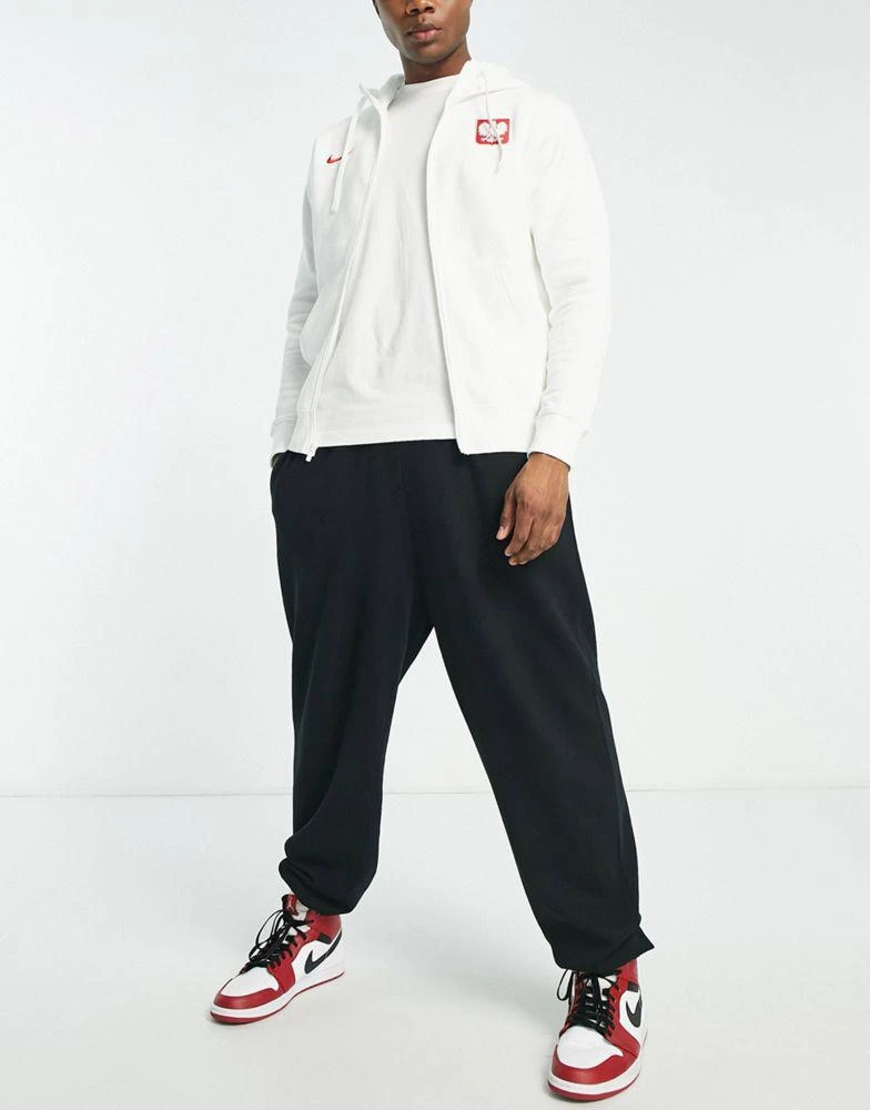 商品NIKE|Nike Football World Cup 2022 Poland unisex zip through hoodie in white,价格¥398,第3张图片详细描述