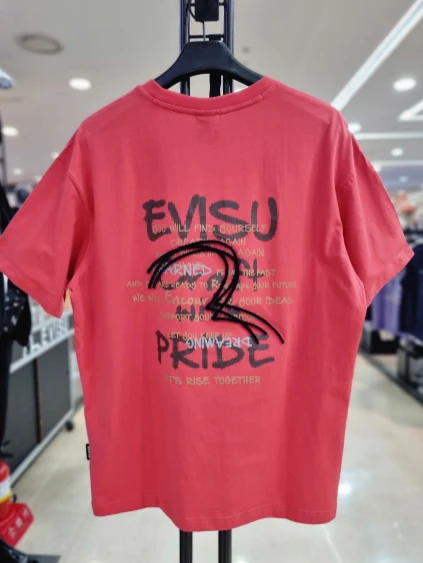 【享贝家】（国内现货-QD）EVISU 福神 后背字母图案休闲圆领短袖T恤 男女同款 EU1UTS701 商品