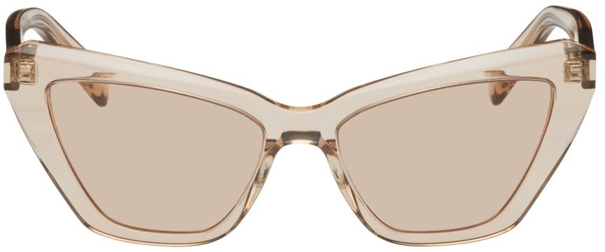 Off-White Transparent Cat-Eye Sunglasses商品第1张图片规格展示