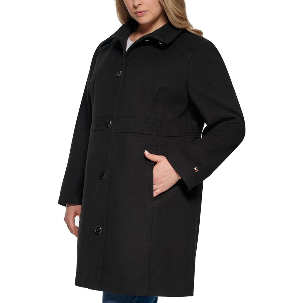 商品Tommy Hilfiger|Plus Size Stand-Collar Coat, Created for Macy's,价格¥1656,第3张图片详细描述