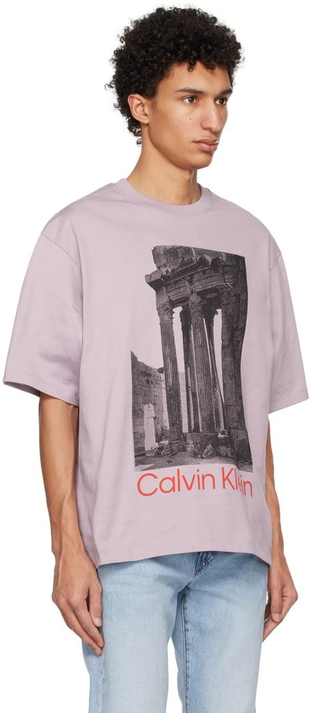 商品Calvin Klein|Purple Ruins Collage T-Shirt,价格¥304,第2张图片详细描述