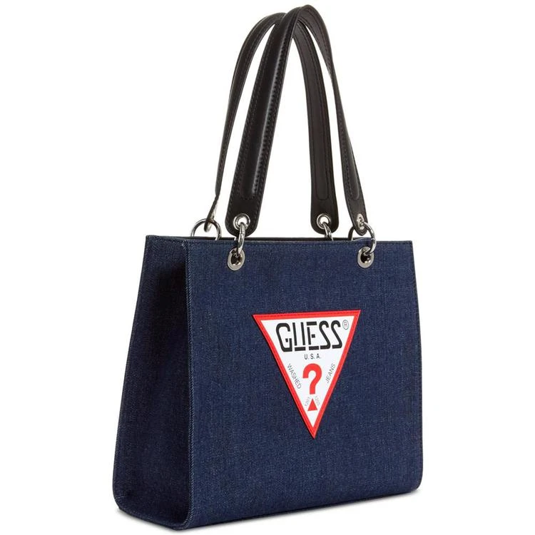 商品GUESS|Varsity Pop Denim Logo Tote,价格¥388,第4张图片详细描述