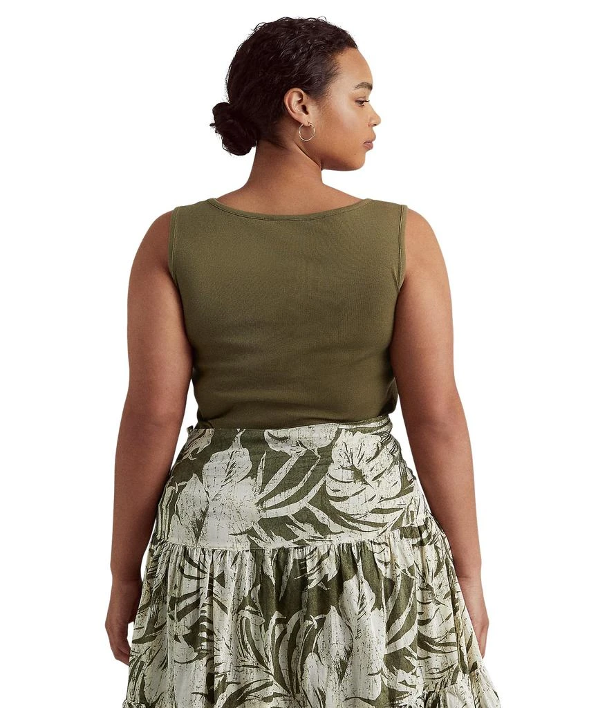 商品Ralph Lauren|Plus Size Stretch Cotton Tank Top,价格¥376,第2张图片详细描述