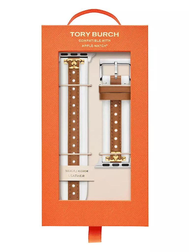 商品Tory Burch|Leather Monogram Apple Watch® Strap,价格¥1035,第5张图片详细描述