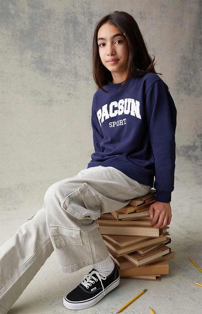 商品PacSun Kids|Navy Sport Crew Neck Sweatshirt,价格¥68,第2张图片详细描述