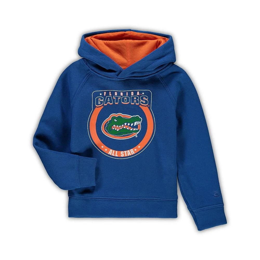 商品Colosseum|Toddler Boys and Girls Royal Florida Gators Circle Mascot Raglan Pullover Hoodie,价格¥211,第1张图片