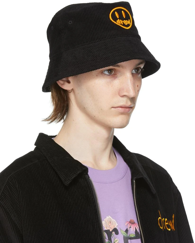 商品Drew House|SSENSE Exclusive Black Painted Mascot Bucket Hat,价格¥351,第2张图片详细描述