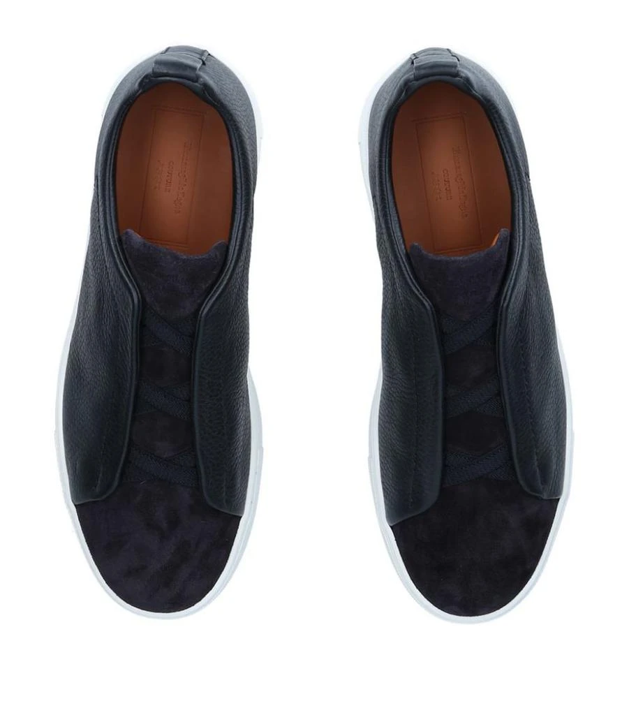 商品Zegna|Leather Triple Stitch Sneakers,价格¥9567,第4张图片详细描述