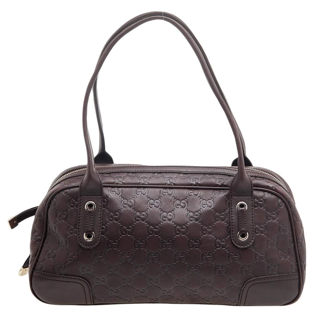 商品[二手商品] Gucci|Gucci Dark Brown Guccissima Leather Princy GG Boston Bag,价格¥3473,第4张图片详细描述
