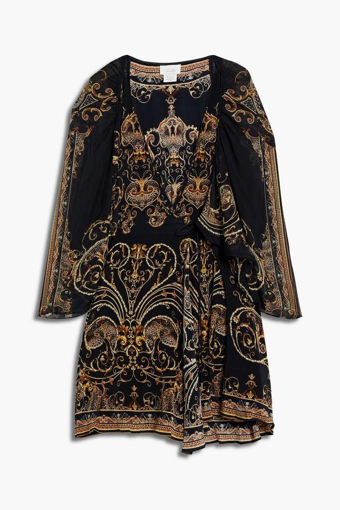 商品Camilla|Crystal-embellished printed silk crepe de chine mini wrap dress,价格¥2836,第1张图片