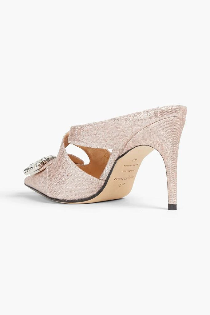 商品Sergio Rossi|Crystal-embellished Lurex mules,价格¥1876,第3张图片详细描述