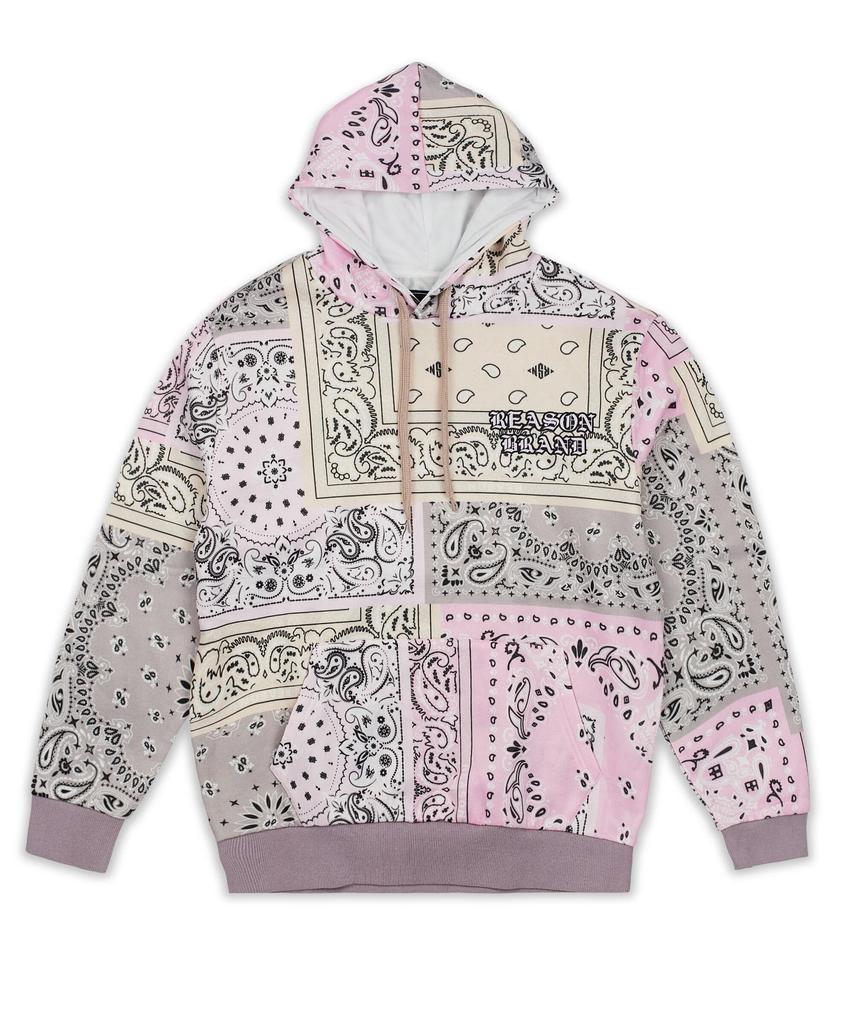 商品Reason Clothing|Paisley Pink-Beige Pattern Print Hoodie,价格¥289,第7张图片详细描述