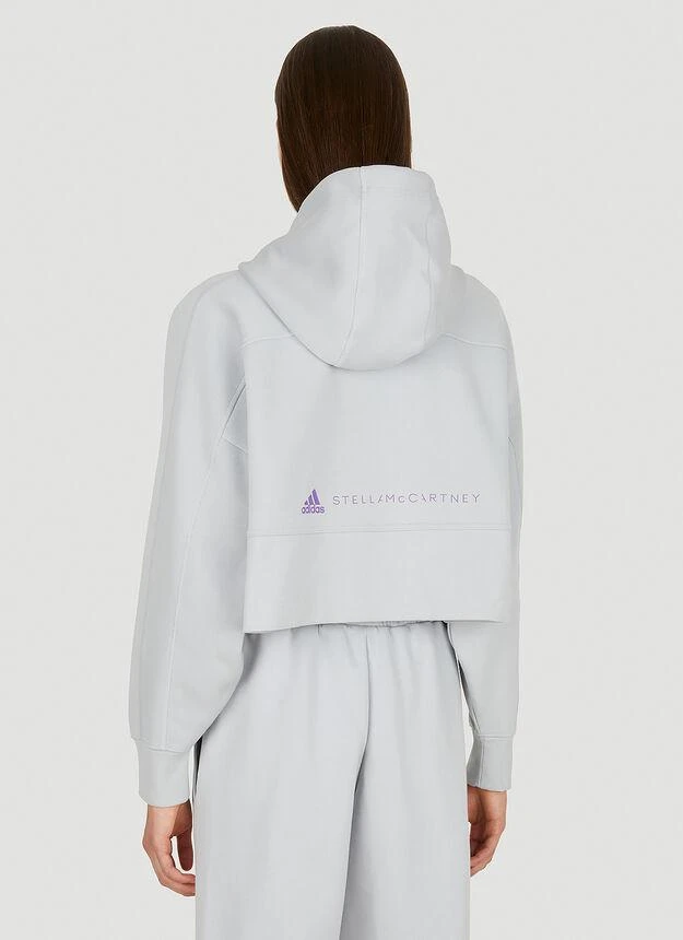 商品Adidas|Front Zip Hooded Sweatshirt in Grey,价格¥746,第4张图片详细描述