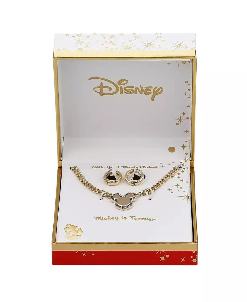 商品Disney|Multi Color Crystal Mickey Mouse Necklace and Hoop Earring Set,价格¥112,第3张图片详细描述