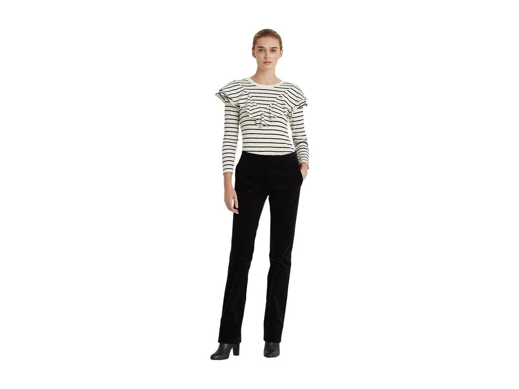 商品Ralph Lauren|Striped Ruffle-Trim Long-Sleeve Top,价格¥361,第4张图片详细描述