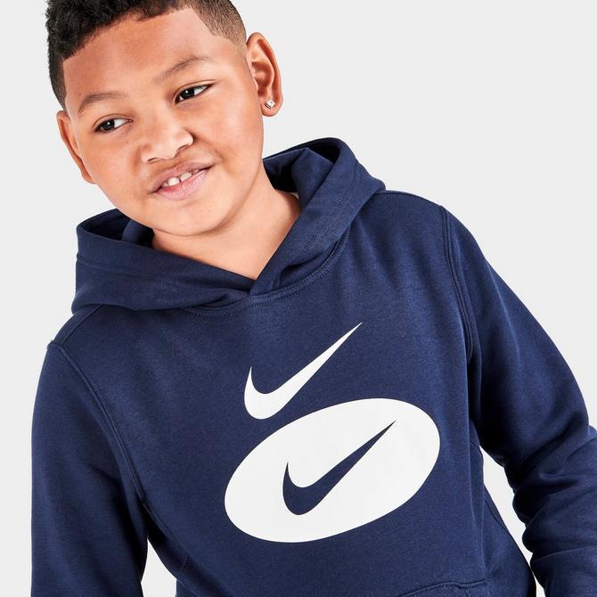 Boys' Nike Sportswear Swoosh Pack Pullover Hoodie商品第5张图片规格展示