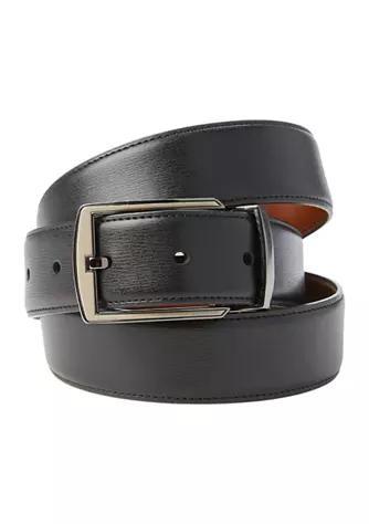 商品Perry Ellis|Black Texture Reversible Belt,价格¥182,第1张图片