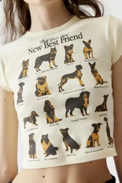 商品Urban Outfitters|Your Best Friend Dog Breeds Baby Tee,价格¥265,第1张图片