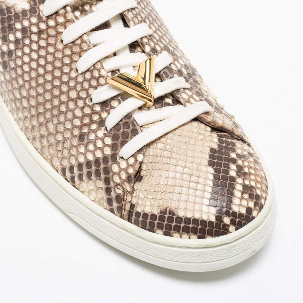 Louis Vuitton Two-Tone Python Leather Frontrow Low-Top Sneakers Size 37.5 商品