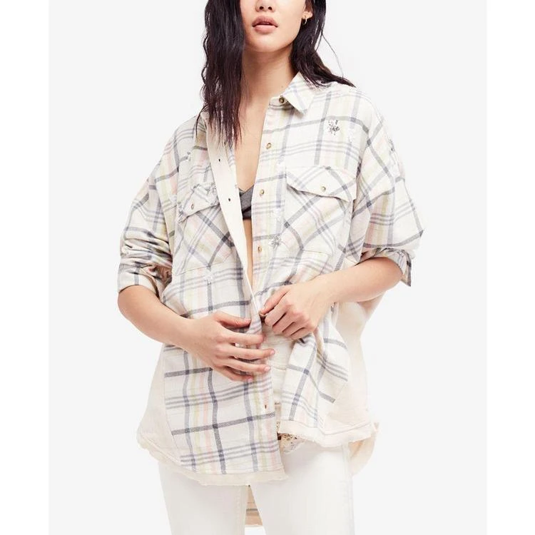 商品Free People|Constellations Within Oversized Plaid Shirt,价格¥503,第1张图片