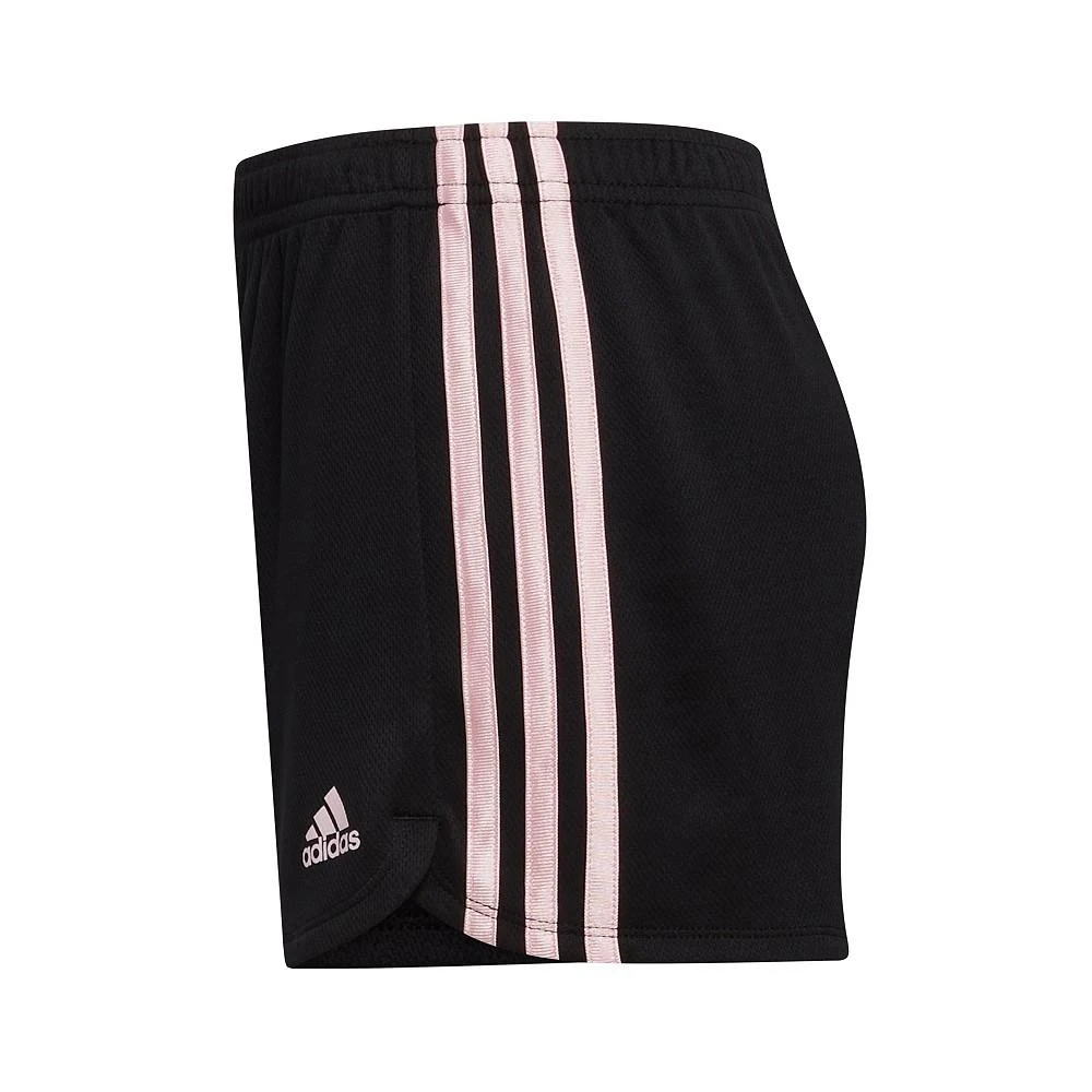 商品Adidas|Big Girls Elastic Waistband 3-Stripes Mesh Shorts, Extended Size,价格¥57,第3张图片详细描述