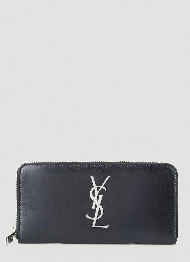 商品Yves Saint Laurent|Logo Plaque Wallet in Black,价格¥5768,第1张图片