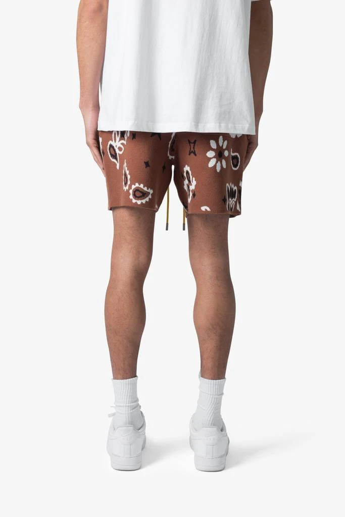 商品MNML|Paisley Knit Shorts - Brown,价格¥287,第4张图片详细描述