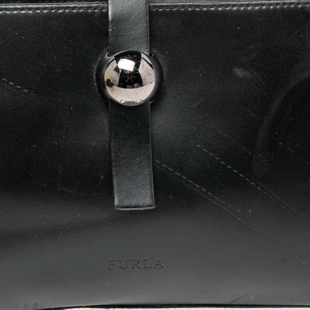 Furla Black Leather Shoulder Bag商品第5张图片规格展示