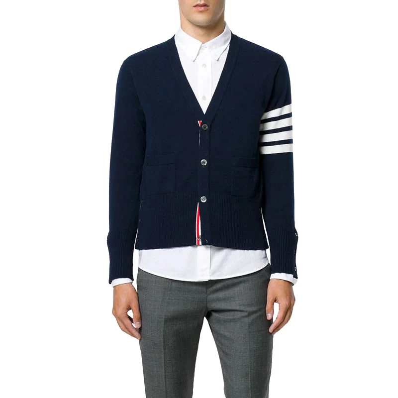 THOM BROWNE 海军蓝色男士针织衫/毛衣 MKC001A-00011-415 商品