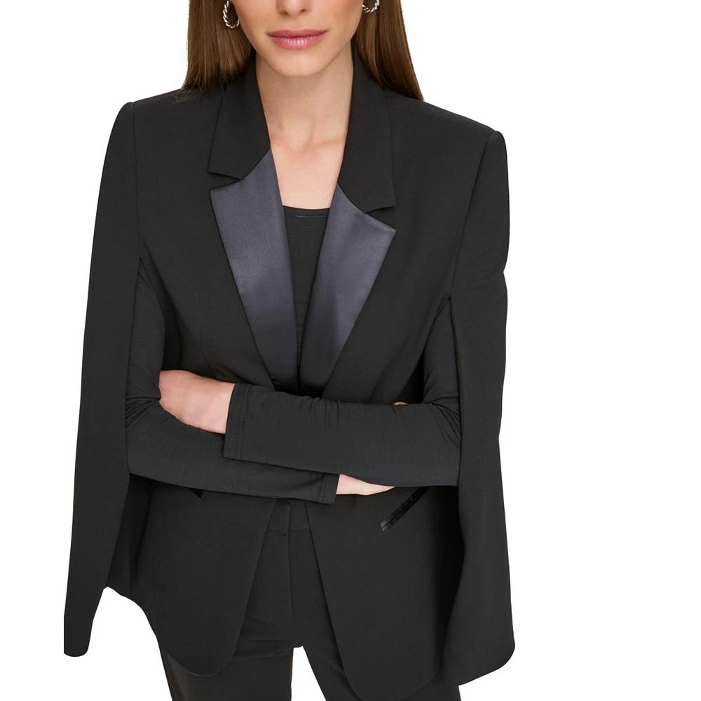 商品DKNY|Women's Open Front Tuxedo Cape Jacket,价格¥150,第4张图片详细描述