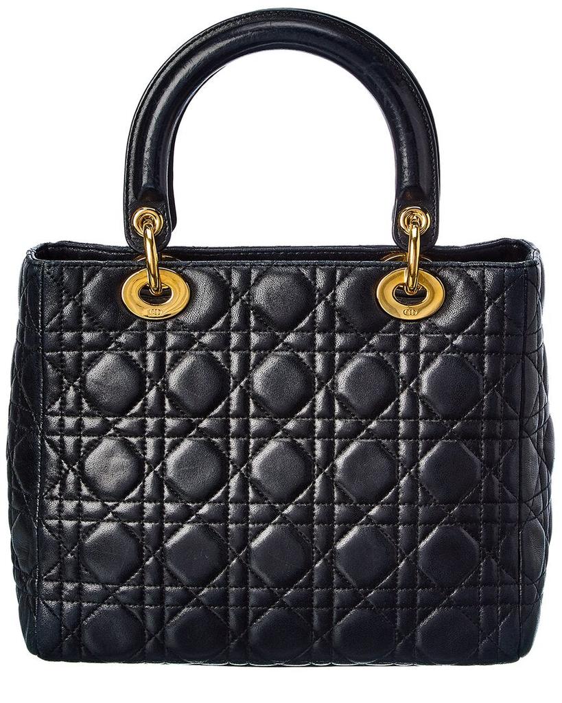 Dior Black Cannage Leather Small Lady Dior (Authentic Pre-Owned)商品第2张图片规格展示