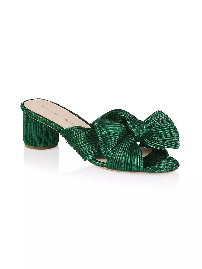 商品Loeffler Randall|Emilia Pleated Knot Mules,价格¥2625,第2张图片详细描述