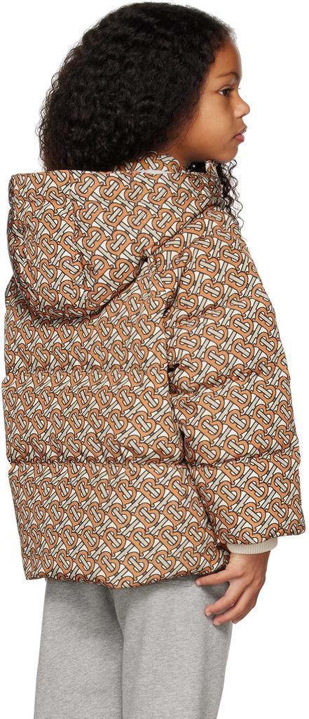 商品Burberry|Kids Orange Monogram Print Down Jacket,价格¥5430,第5张图片详细描述