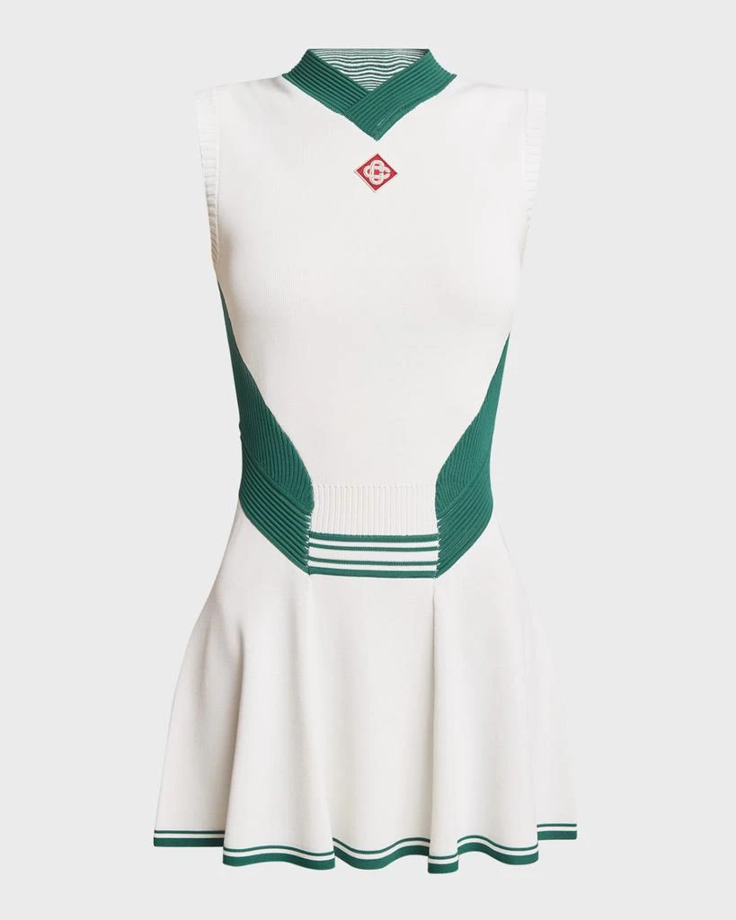 商品Casablanca|Knit Nylon Mini Dress with Logo Detail,价格¥5510,第1张图片