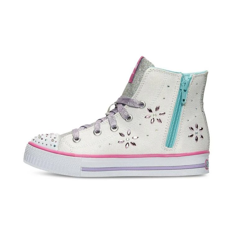 商品SKECHERS|女小童Little Girls' Twinkle Toes: Shuffles - Sparkly and Sweet High Top Sneakers from Finish Line,价格¥232,第5张图片详细描述