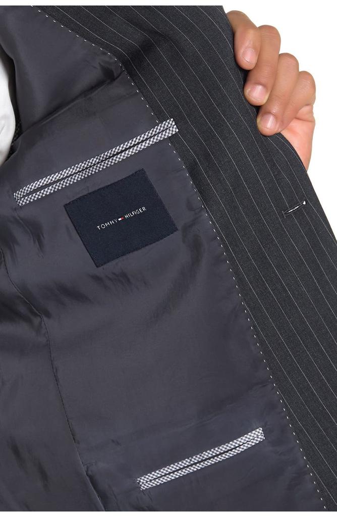 Slim Fit Wool Blend Pinstripe Suit Separate Jacket商品第3张图片规格展示